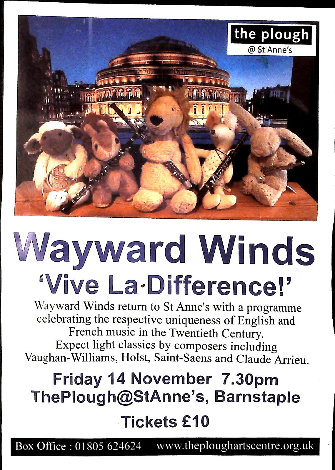 Wayward Winds 14th November Wayward Winds 14th November